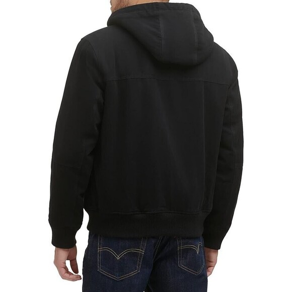 Levi’s Canvas Hooded Utility Jacket Men’s Sherpa Lined Work‎ Jacket Black M $225 - Picture 3 of 6